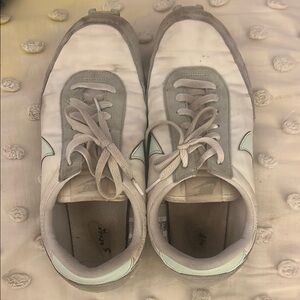 White and Green Sneakers